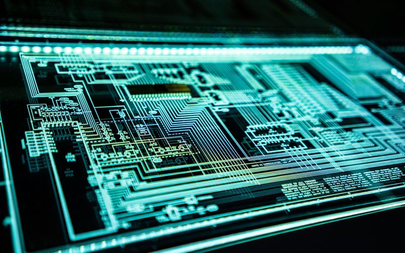 Illuminated circuit-board schematic
